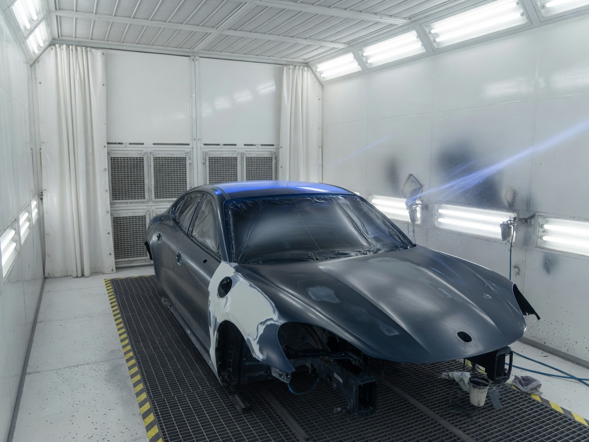 Carrosserie- und Lackarbeit in der Kabine